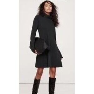 NEW Banana Republic Dark Gray Extra Fine Merino Wool Fit & Flare Dress, Size S